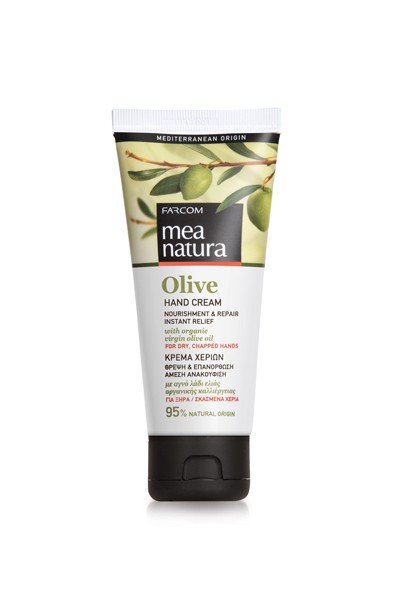Крем для рук "Мгновенное облегчение" MEA Natura Olive, Греция, пласт.туба, 100мл