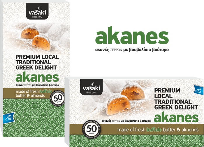 Аканес с миндалем и маслом из молока буйволицы VASAKI, Греция, 300г