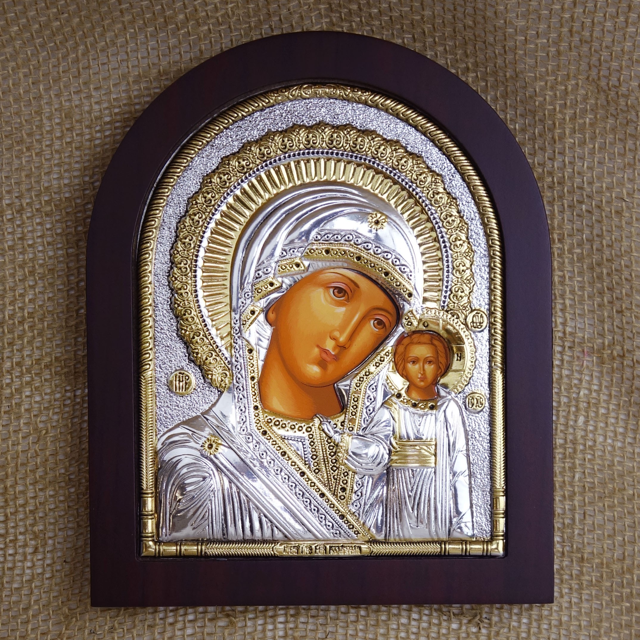 Икона "Казанская" (147х180 мм), Ярославский стиль, Греция