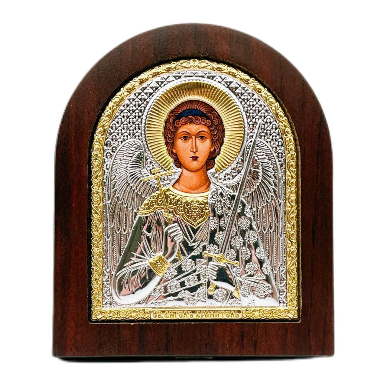 Икона "Ангел Хранитель" (107х128 мм), серебро, Греция