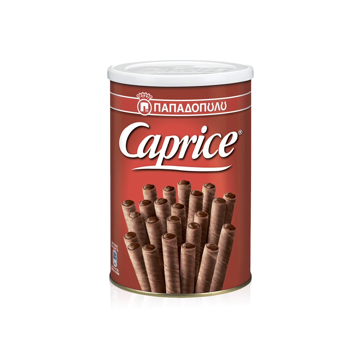 Вафельные трубочки CAPRICE Papadopoulos, жест.банка, 250г