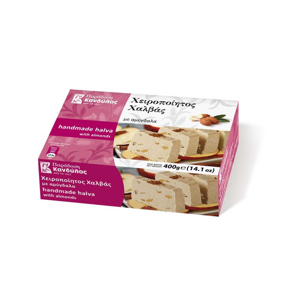 ХАЛВА КУНЖУТНАЯ С МИНДАЛЕМ KANDYLAS, 400Г