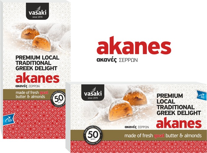 Аканес с миндалем и маслом из молока козы VASAKI, Греция, 300г