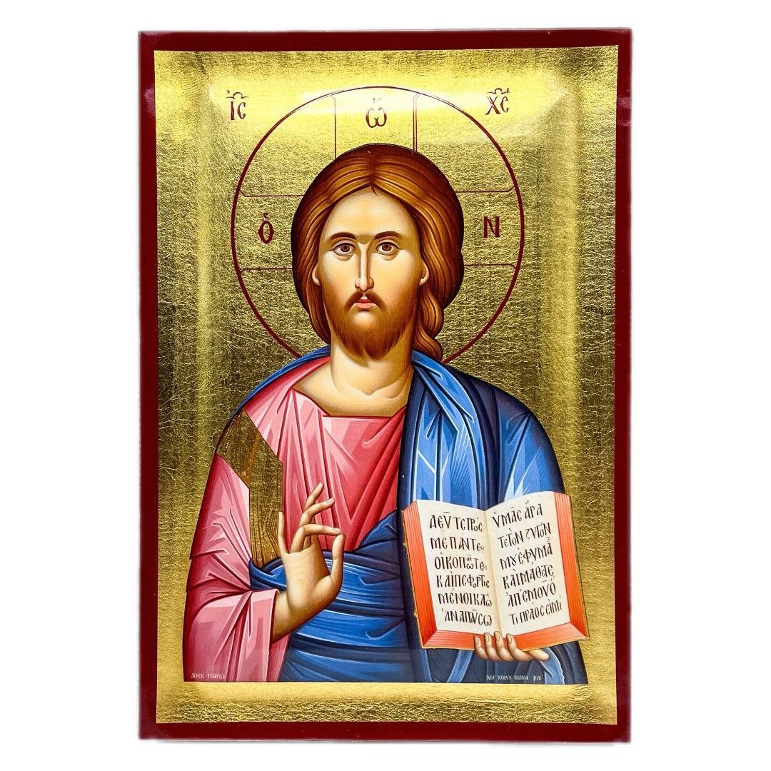 Икона Христос (Спас Оплечный), 14х20 см, дерево, Греция