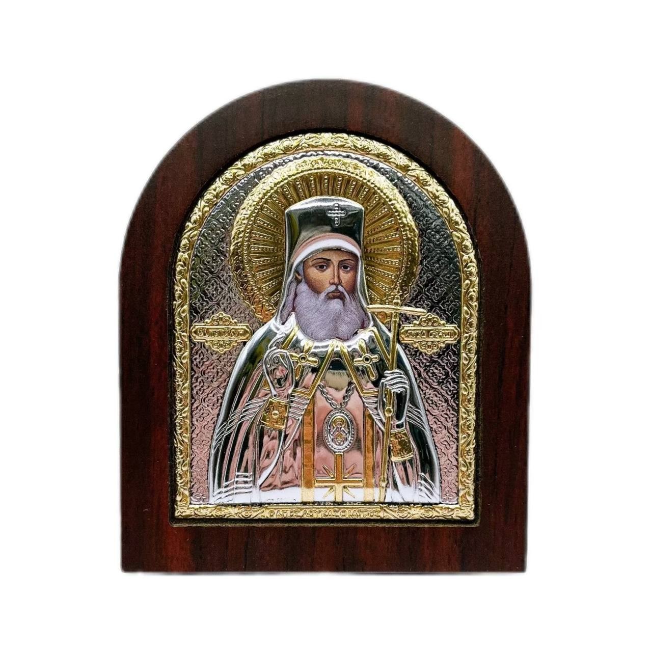 Икона "Лука Крымский" (110х130 мм), серебро, Греция